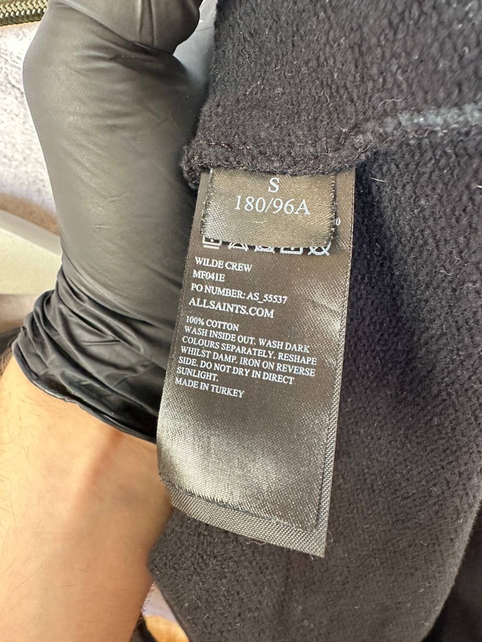 Allsaints ALLSAINTS Wilde Crew Black Sweatshirt LS Oversized Jumper Size US S / EU 44-46 / 1 - 12 Thumbnail