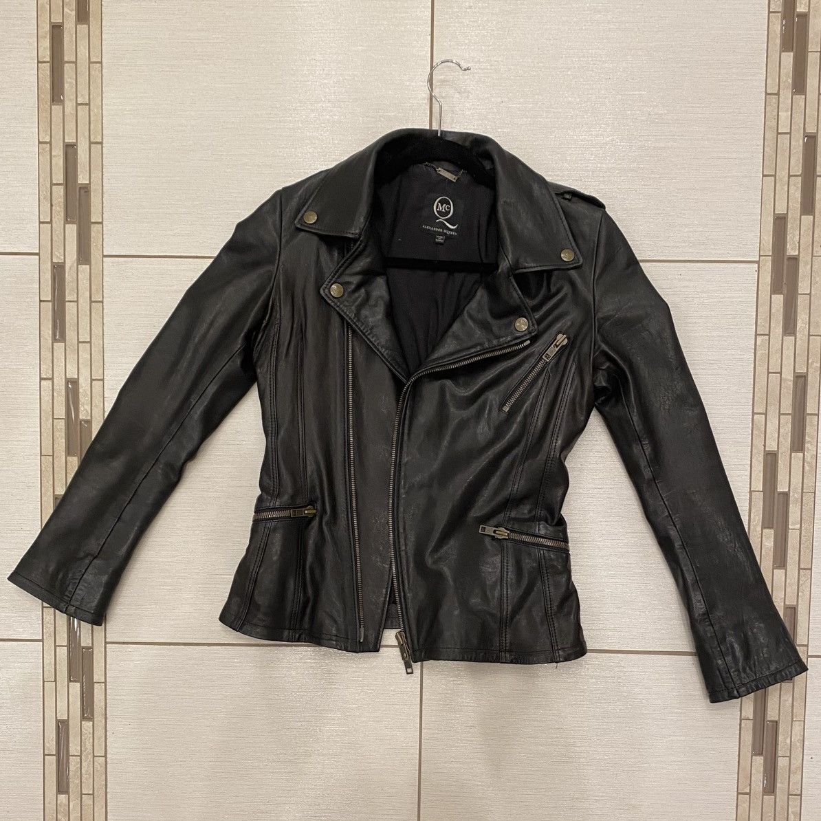 Alexander McQueen McQ Women’s Leather Jacket 90s Vintage