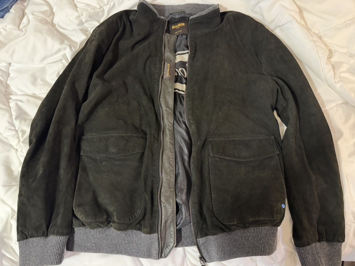 MooRER 100% Leather Bomber Jacket Size US M / EU 48-50 / 2 - 1 Thumbnail