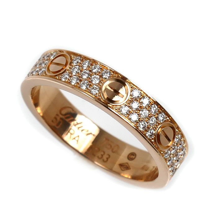 Cartier Cartier Cartier Mini Love Au750 Diamond Ring Size 10 Precious Metal Ring B4085850 DUTY FREE for USA Size ONE SIZE - 1 Thumbnail