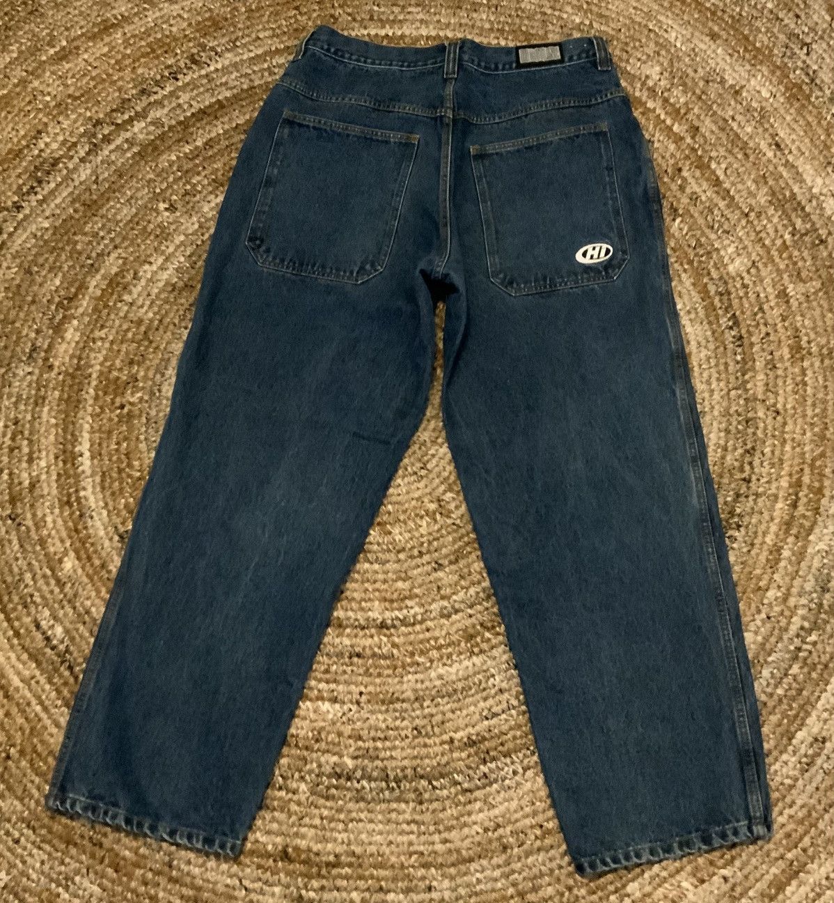 Other Vintage 90s Cutline Baggy Blue Denim Jeans Mens Size 34x31 Size US 34 / EU 50 - 8 Thumbnail