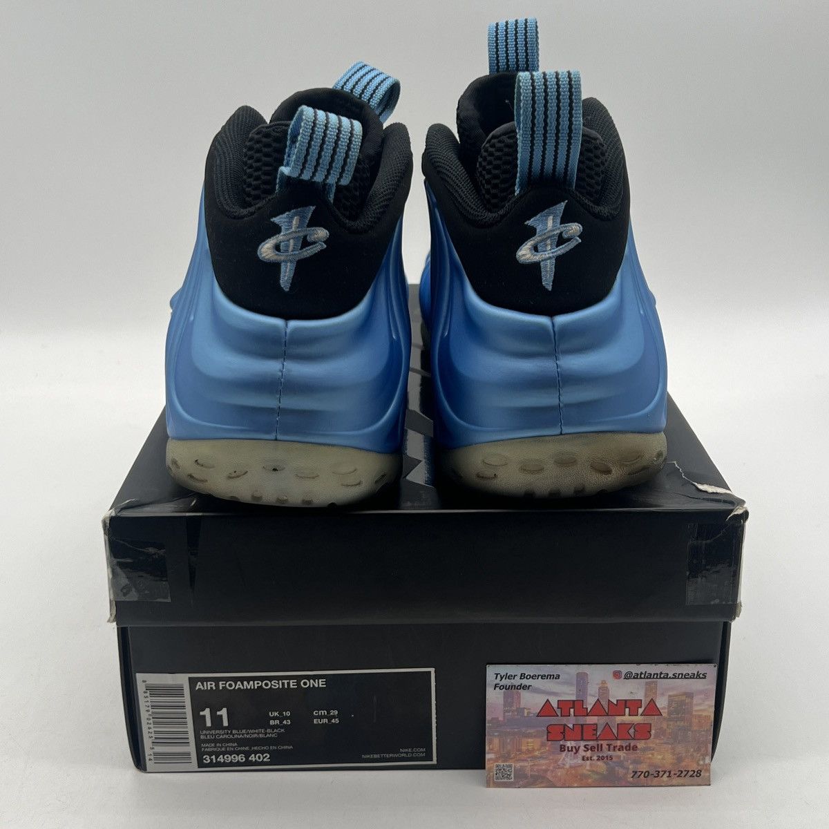 Nike Air Foamposite one university blue Size US 11 / EU 44 - 3 Thumbnail