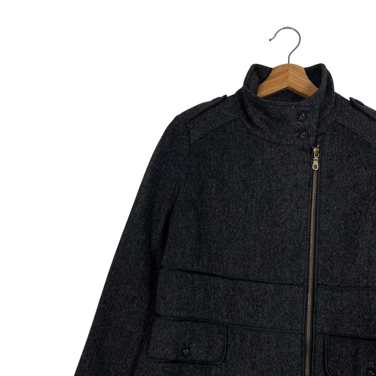 Beams Japan Ray Beams Women Black Zipper Coat Size S / US 4 / IT 40 - 7 Thumbnail