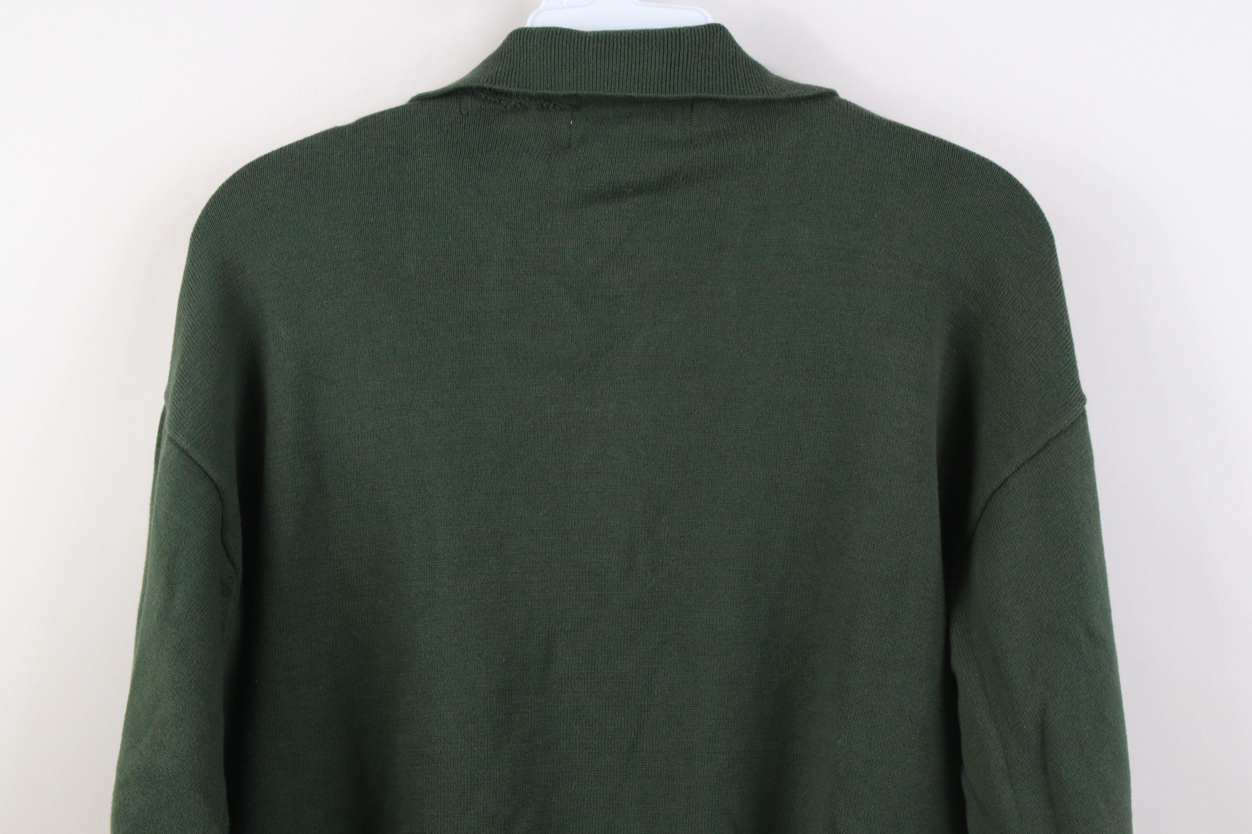 Eddie Bauer Vintage 90s Eddie Bauer Cotton Knit Collared Sweater Green Size US L / EU 52-54 / 3 - 10 Thumbnail