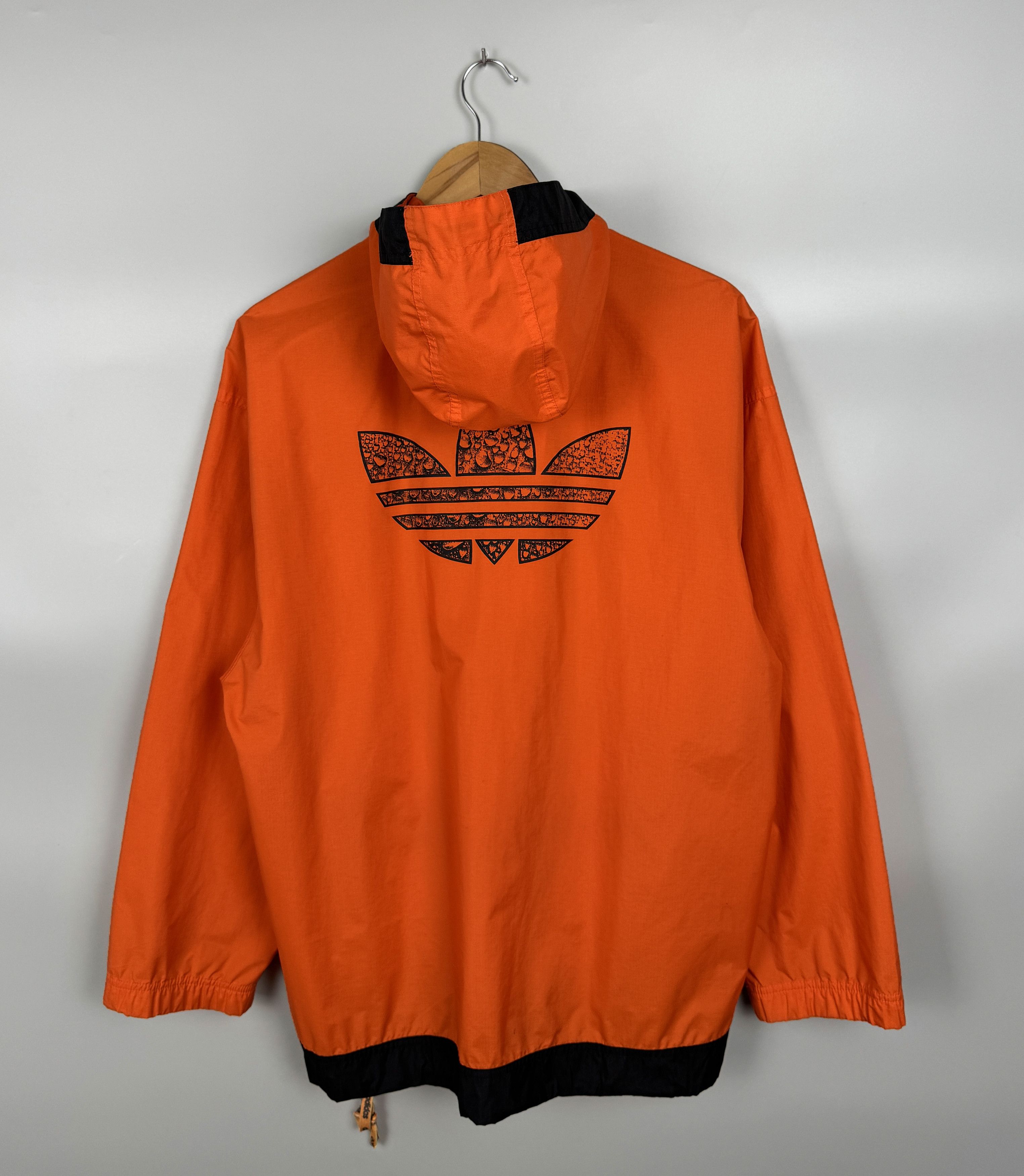 Adidas Vintage ADIDAS Orange Anorak Big Logo Light Jacket Size US S / EU 44-46 / 1 - 8 Thumbnail