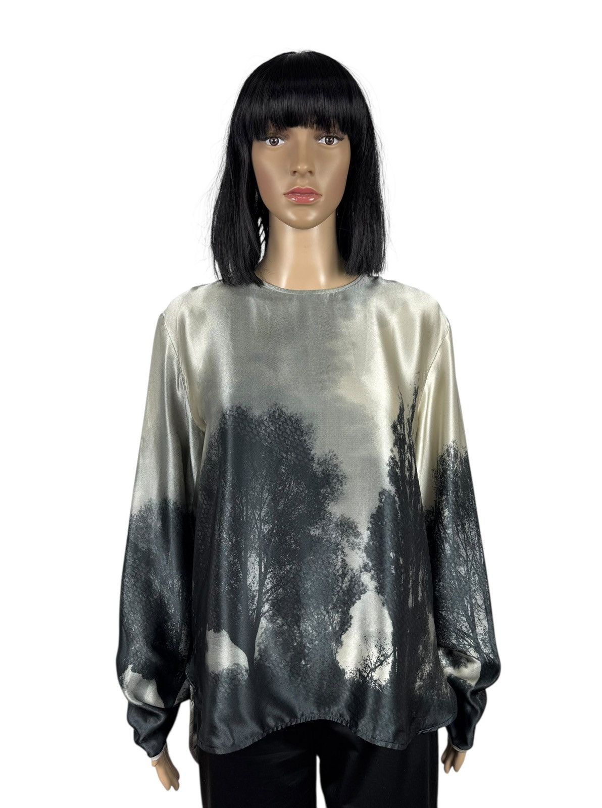 Stella McCartney Stella McCartney Silk Blouse Tree Printed Longsleeve size M Size M / US 6-8 / IT 42-44 - 1 Thumbnail