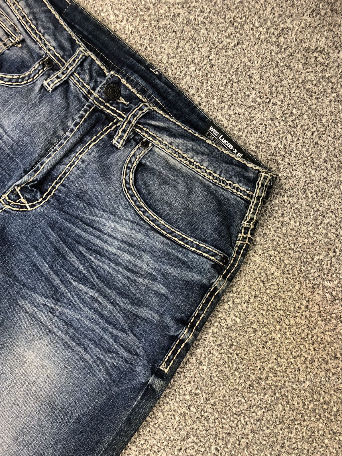 If Six Was Nine × Japanese Brand × Vintage Buffalo David Bitton Relaxed Straight Stretch Jeans Size US 35 - 4 Thumbnail