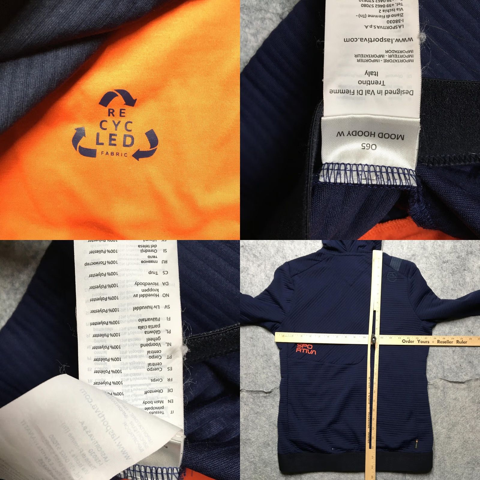 La Sportiva La Sportiva Mood Hoody W Jacket Womens Small Blue Orange Climbing Hoodie Size S / US 4 / IT 40 - 9 Thumbnail