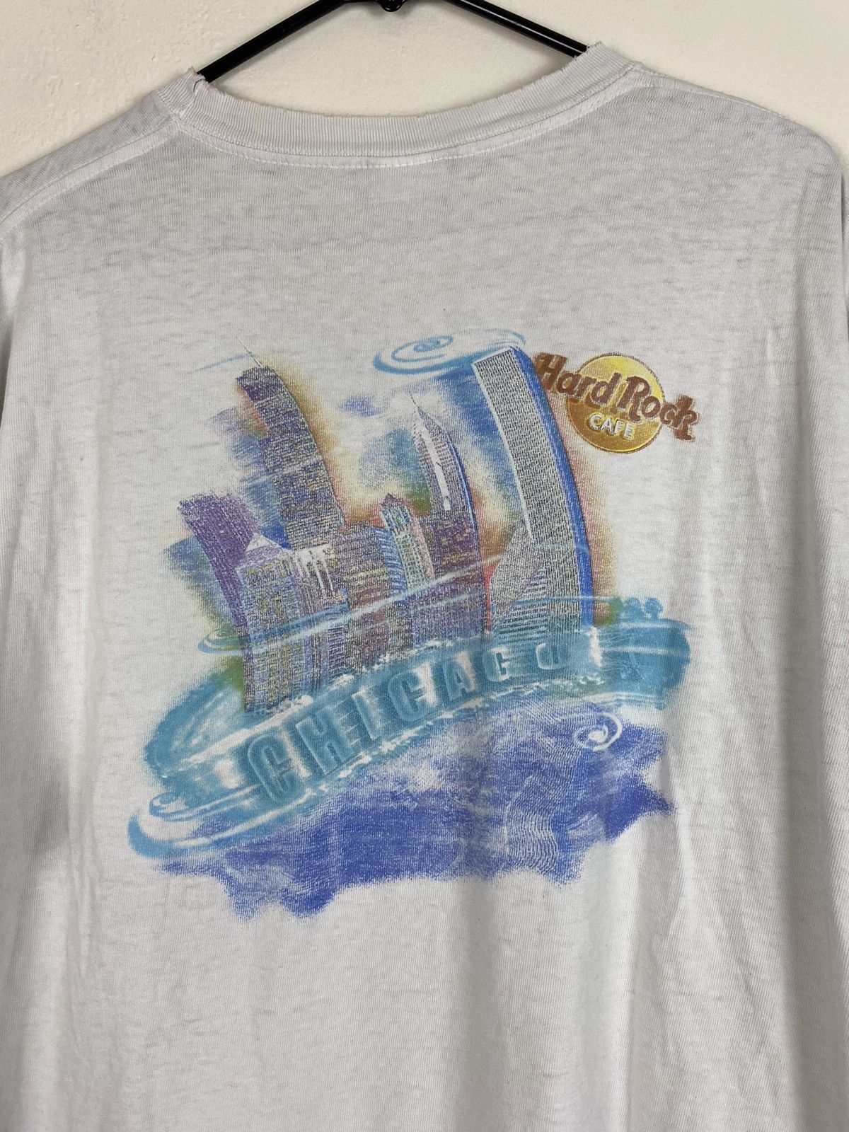 Hard Rock Cafe × Vintage Vintage Hard Rock Cafe Chicago Distressed Tee T shirt Rare Size US L / EU 52-54 / 3 - 8 Thumbnail