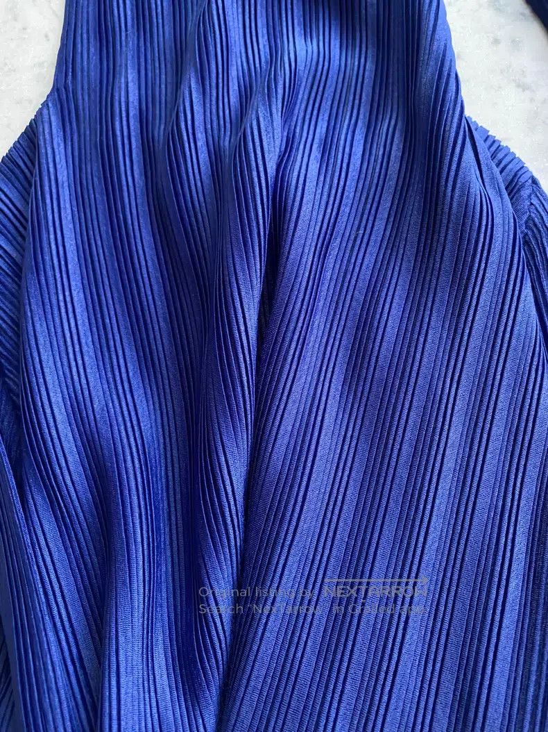 Issey Miyake Issey Miyake Blue Rib Top Size L / US 10 / IT 46 - 9 Thumbnail
