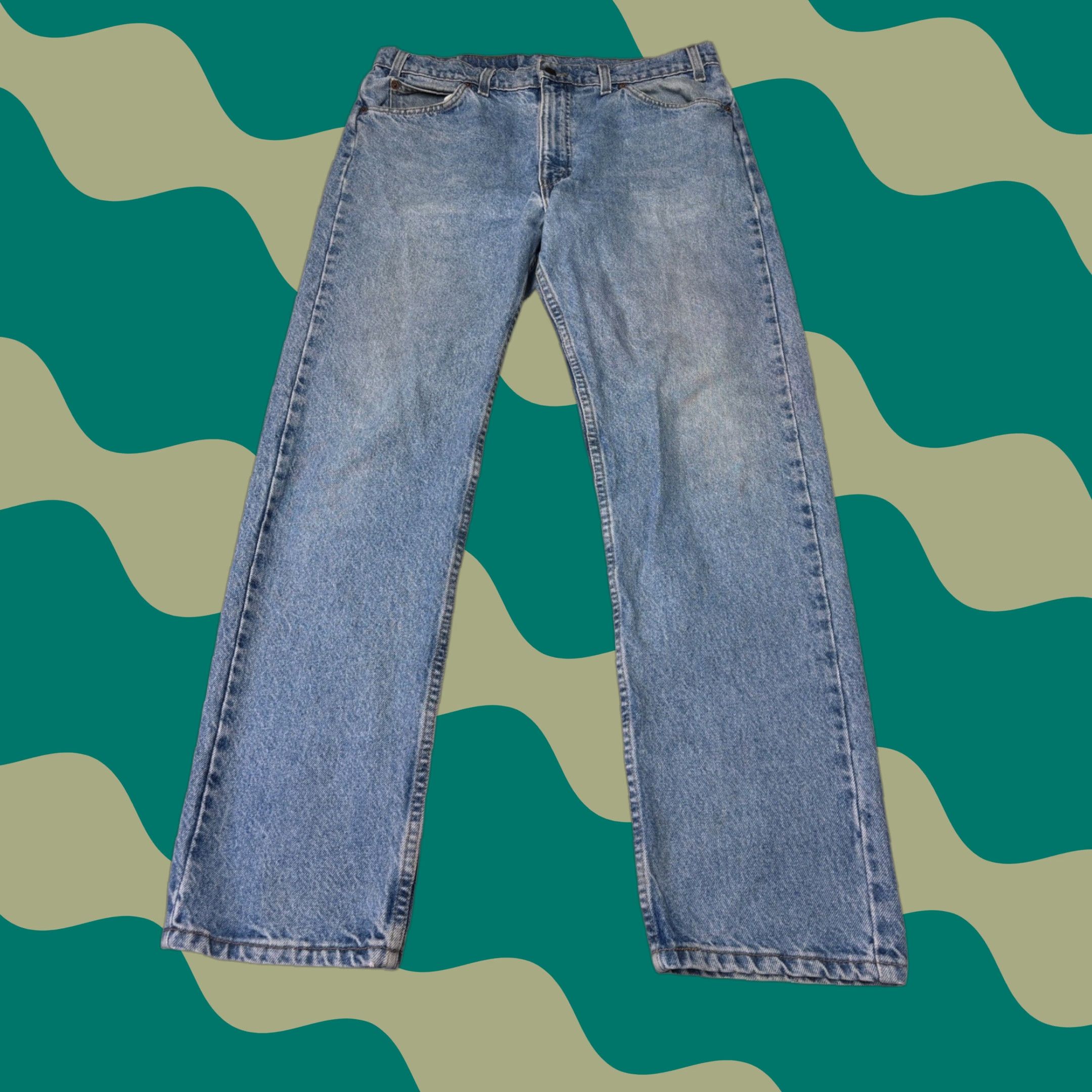 VINTAGE Levi's 505 Orange Tab Light Wash Denim Jeans - 36x32 Mens Straight Leg Adults 1990s