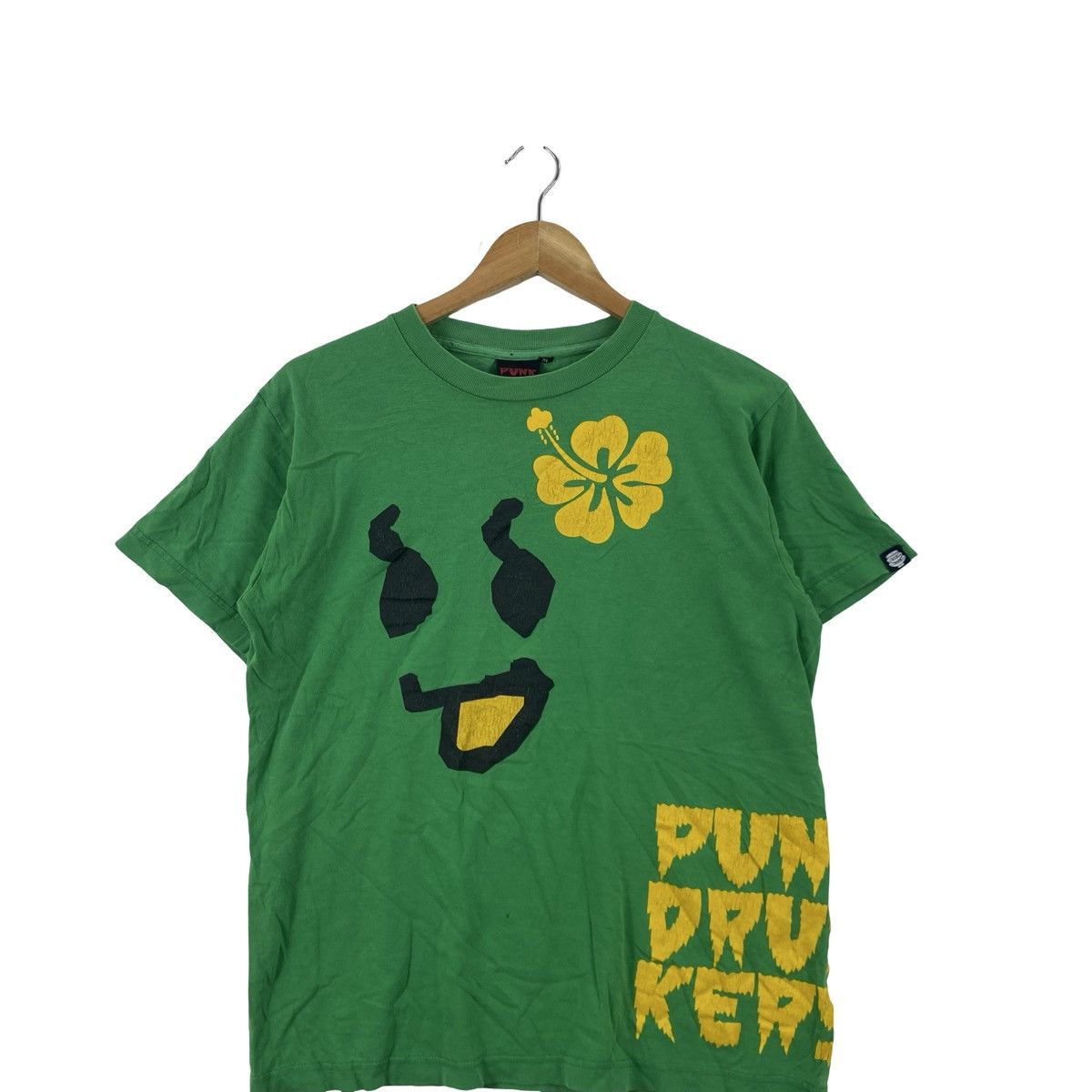 Other PUNK DRUNKERS Graphic Face Hibiscus Logo Streetwear Tee Size US M / EU 48-50 / 2 - 5 Thumbnail