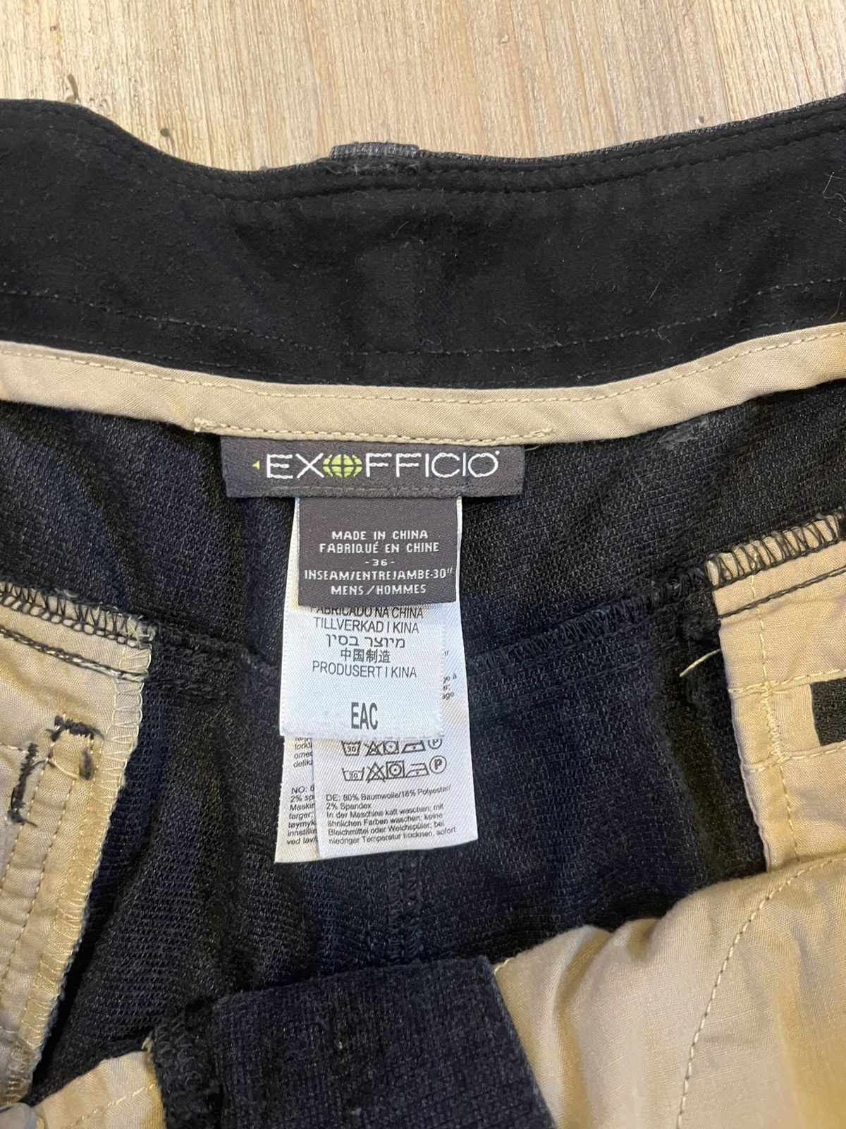 ExOfficio Exofficio Pants Men’s Size 36x28 Gray Cotton Polyester Size US 36 / EU 52 - 3 Thumbnail