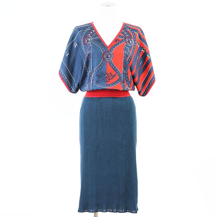 Hermes Hermes Hermes Grand Tralala Twill Reine Silk Cotton Dress Cotton Dresses Size ONE SIZE - 1 Thumbnail