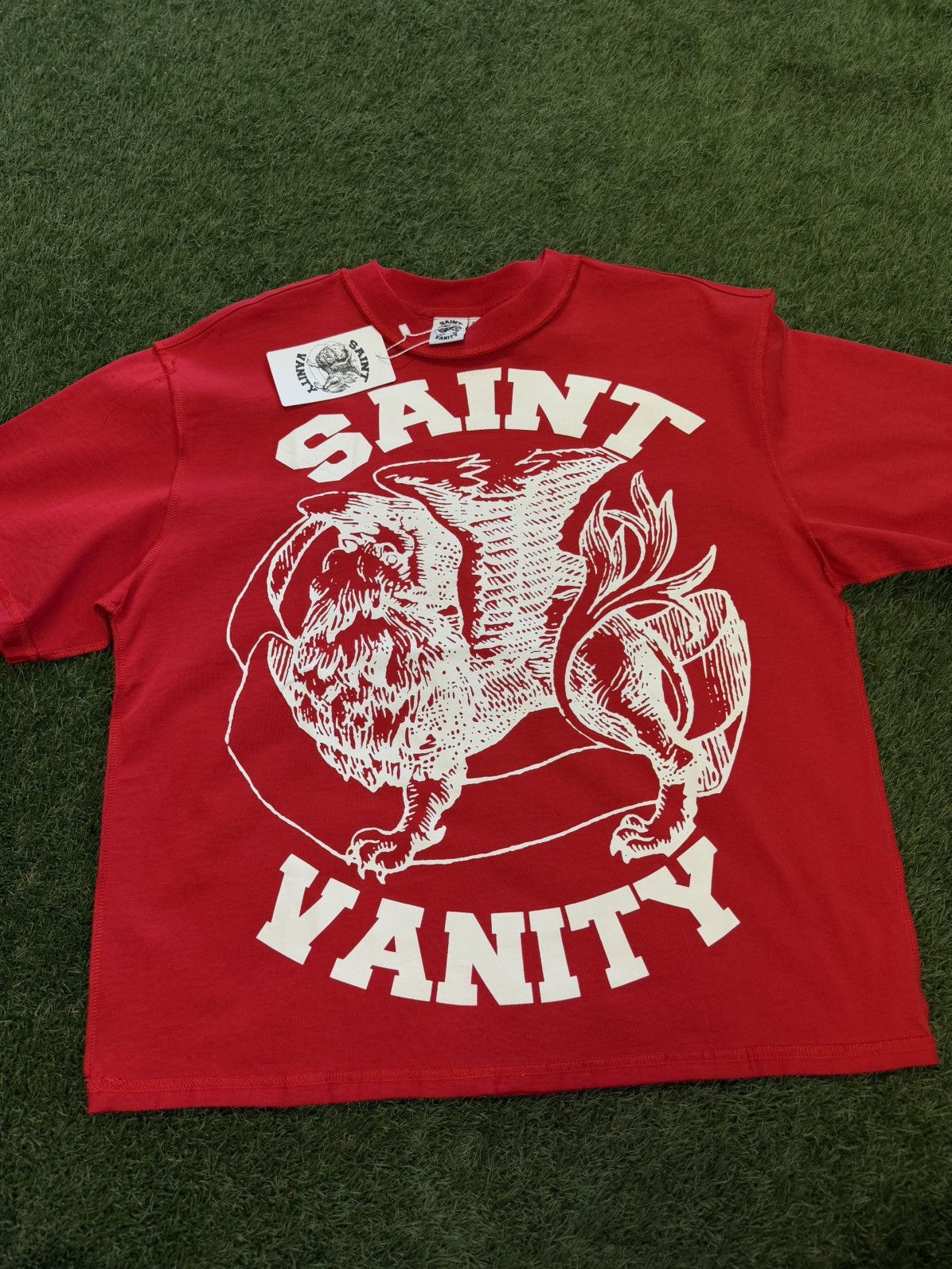 Saint Vanity Saint Vanity Red White Tee Shirt Size M (NEW) Size US M / EU 48-50 / 2 - 2 Thumbnail