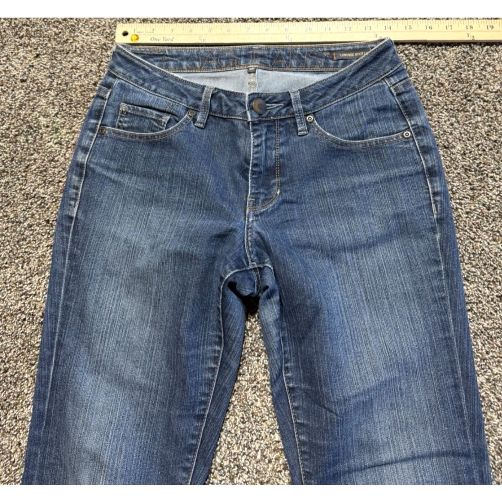 AG Jeans Jag Jeans Women Jeans 6P Blue Denim Bootcut Low Rise Flex Stretch 28X31 Petite 28 In 6P Womens Jeans Size 28" / US 6 / IT 42 - 5 Thumbnail
