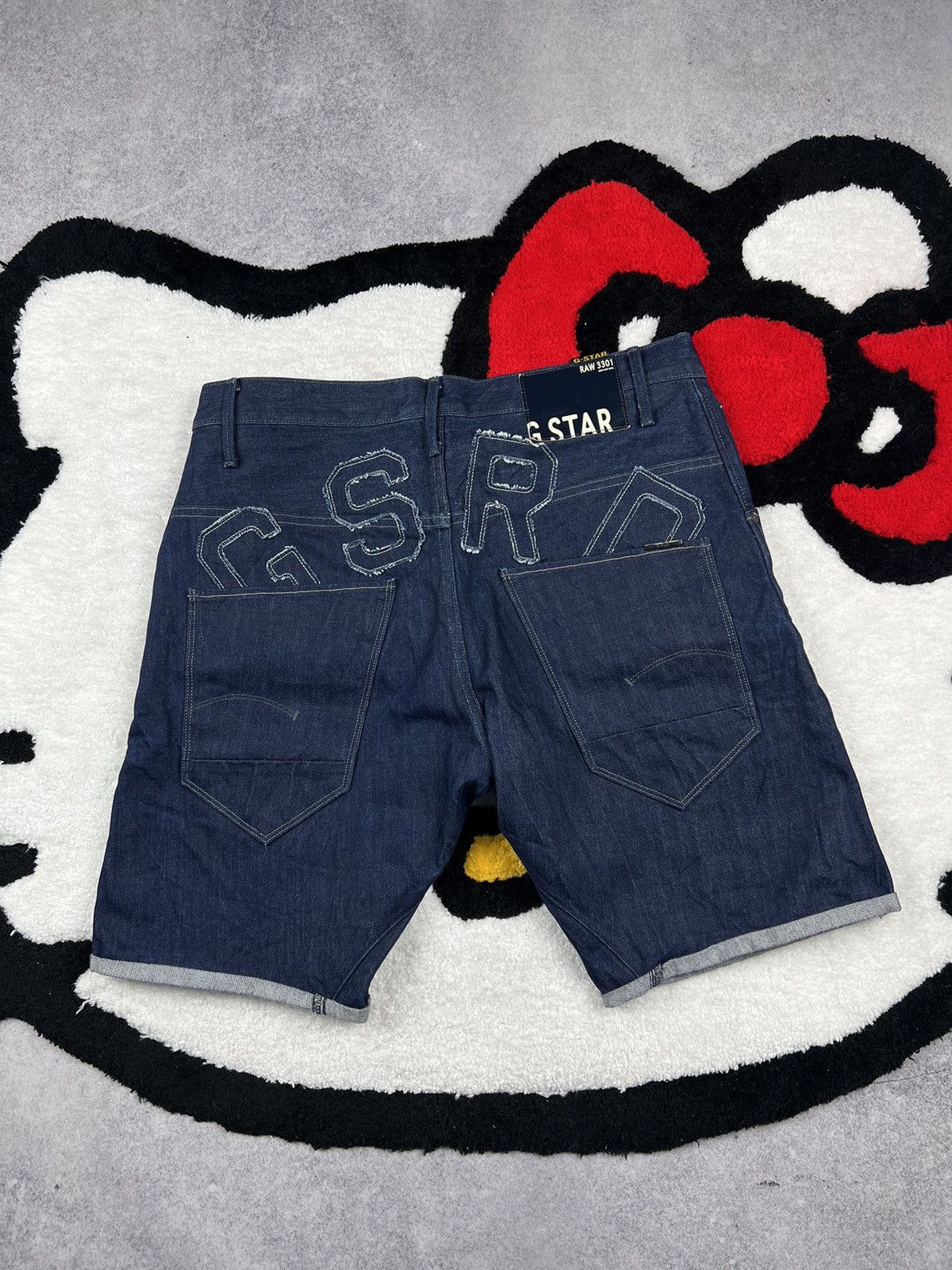 G-Star Crazy Y2K G Star Raw Denim Big Logo Shorts Size US 32 / EU 48 - 1 Thumbnail