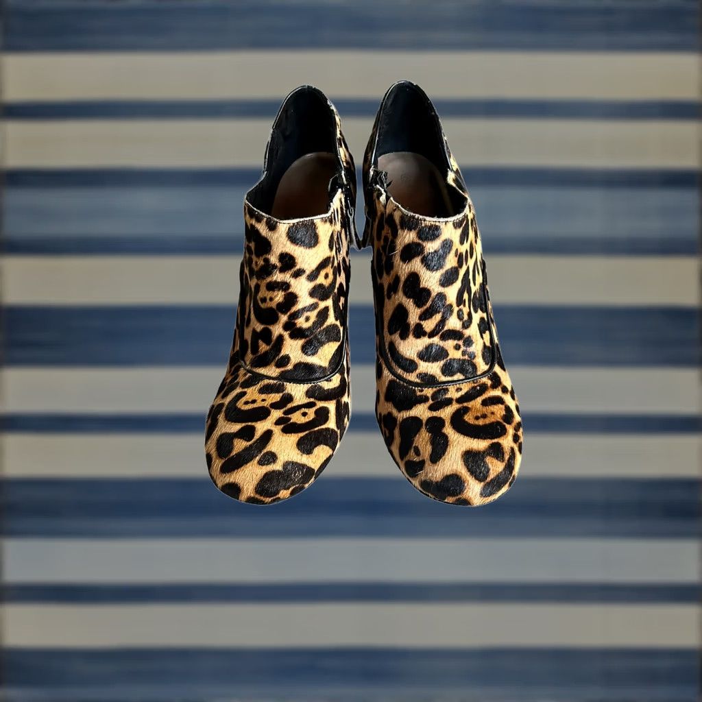 Rockport Rockport Adiprene Adidas Women's Leather Pony Hair Leopard Print Boots Sz9.5 Boots Size US 10 / IT 40 - 1 Thumbnail