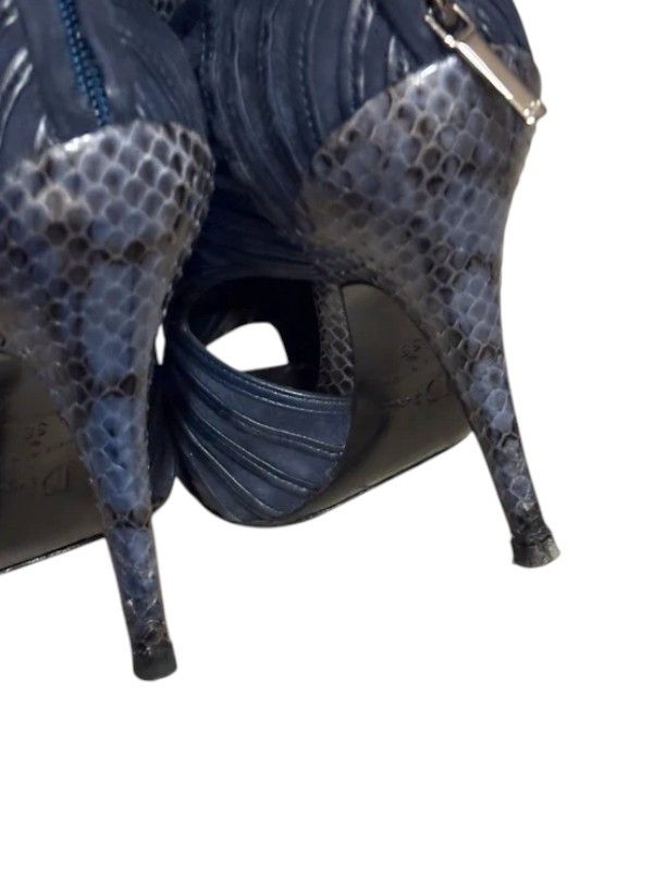 Dior Dior John Galliano Snakeskin Pleated Leather Booties c.2008 Size US 8 / IT 38 - 4 Thumbnail