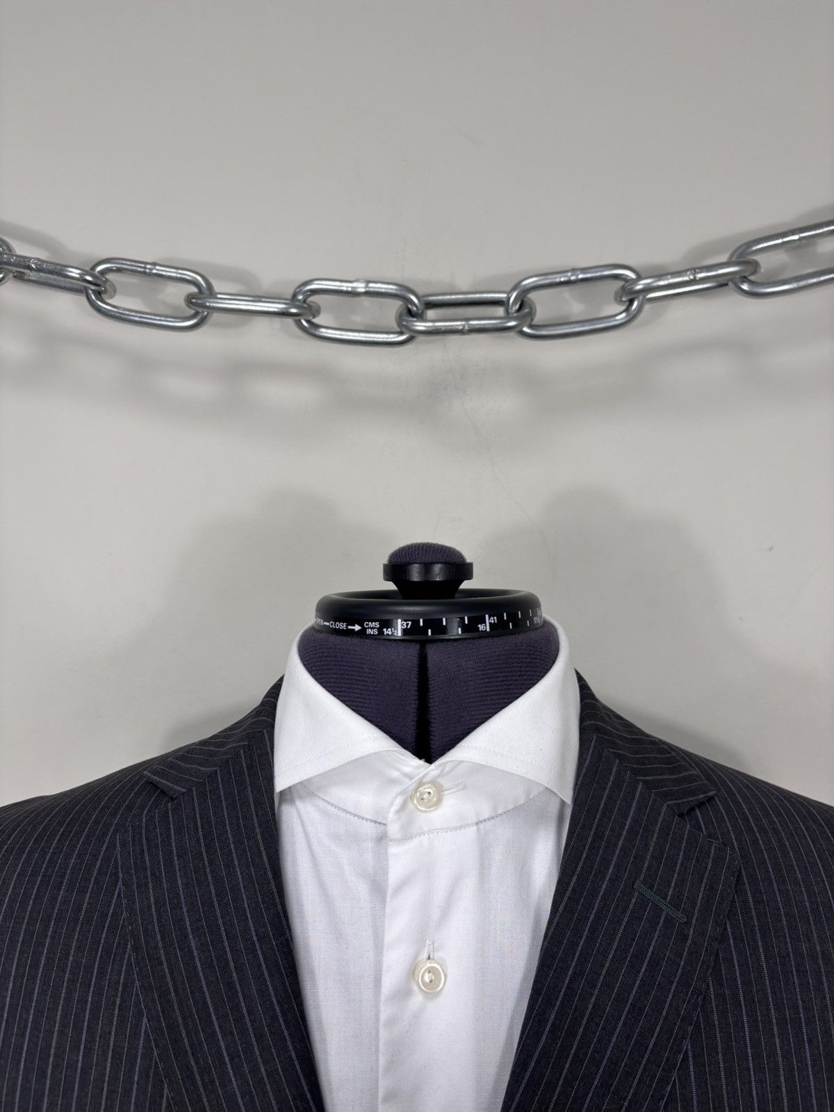 Z Zegna Ermenegildo Z Zegna Men’s Striped Grey Wool Blazer Jacket Size 40R - 6 Thumbnail