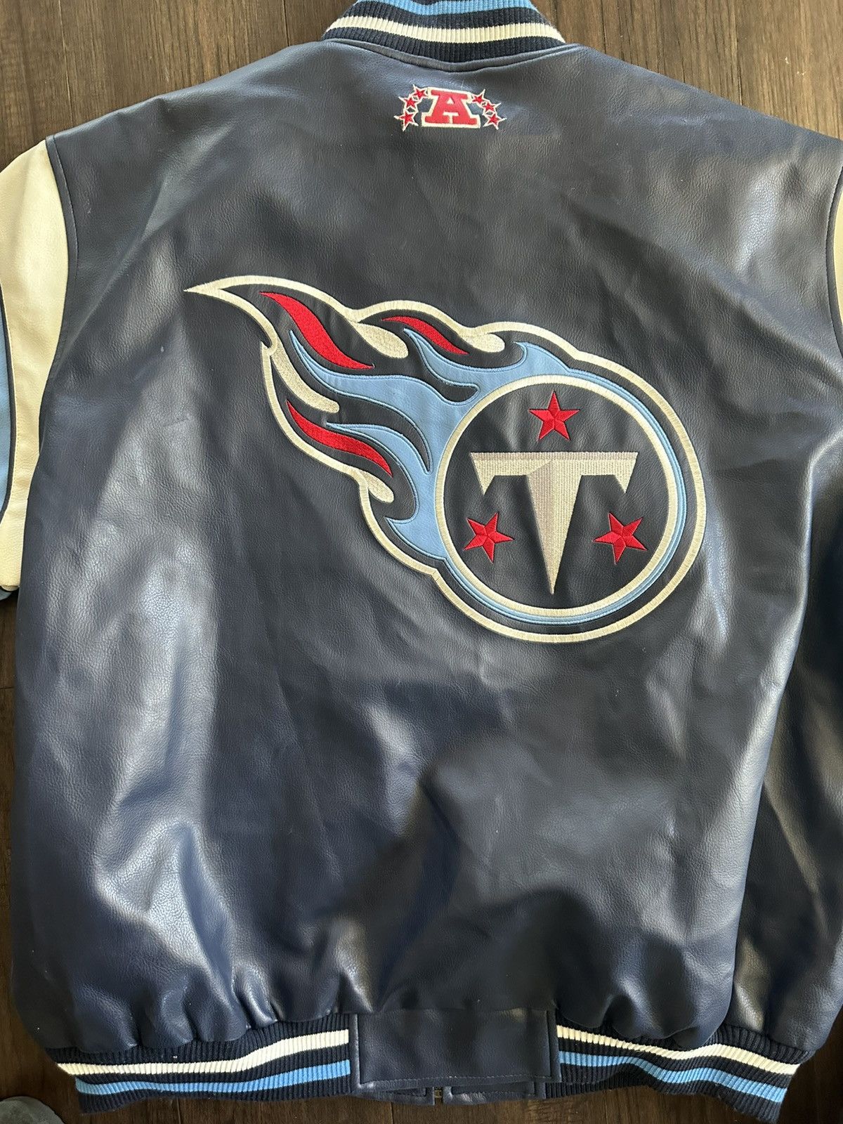 NFL 2008 vintage Tennessee titans leather bomber jacket Size US XXL / EU 58 / 5 - 3 Thumbnail