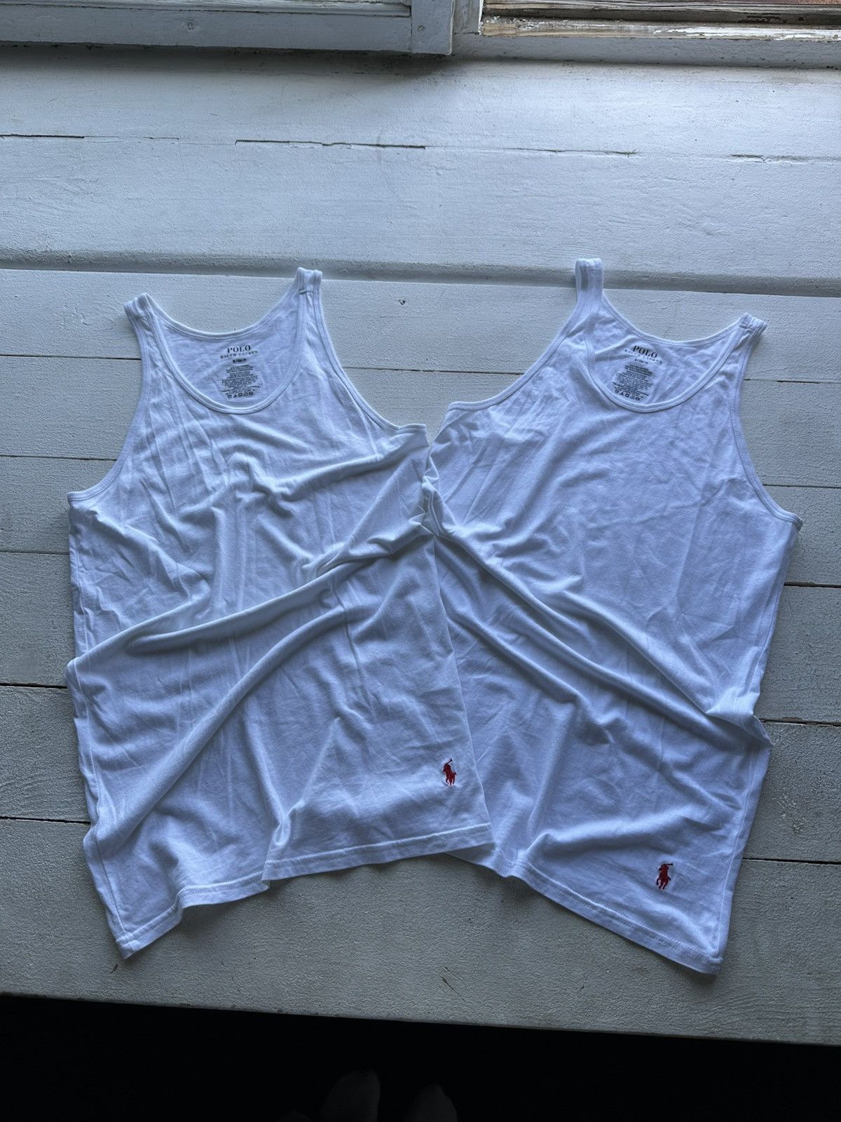Polo Ralph Lauren BUNDLE X2🚨 Polo Ralph Lauren tank top white +red logo Size US S / EU 44-46 / 1 - 1 Thumbnail