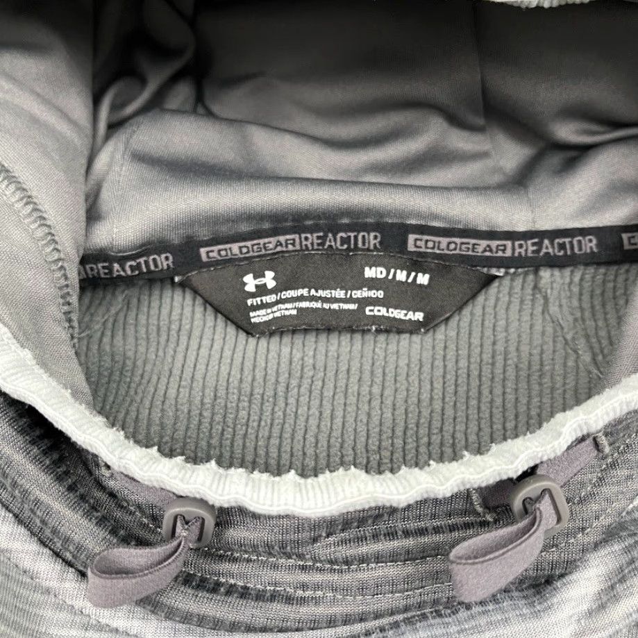 Under Armour Under Armour Coldgear Reactor Hoodie Mens M Gray Fleece Lined Running Training Jacket Size US M / EU 48-50 / 2 - 2 Thumbnail