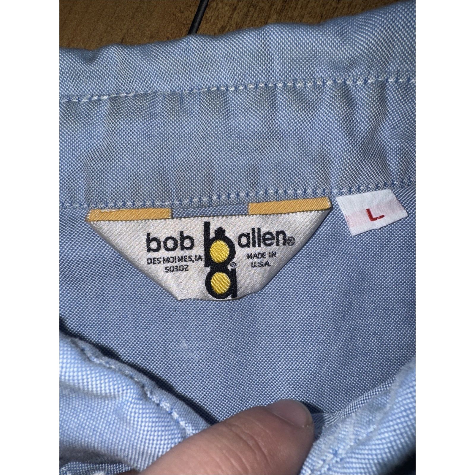 Vintage Bob Allen Short Sleeve Shirt L Blue Hunting Workwear USA Size US L / EU 52-54 / 3 - 4 Thumbnail