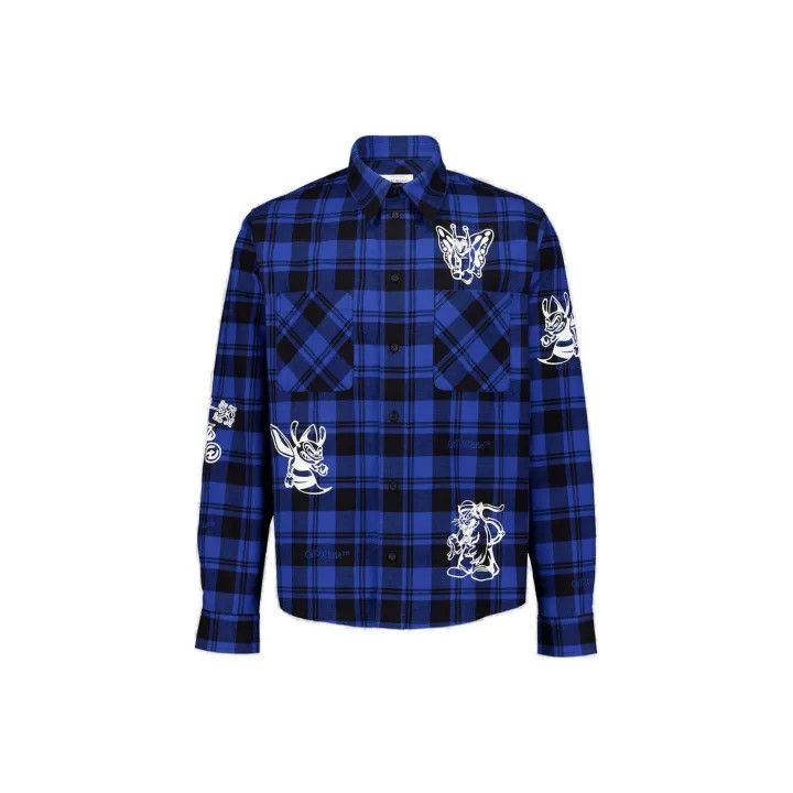 Off-White OFF-WHITE Plaid Animal Print Button-Up Shirt 0079 Size US L / EU 52-54 / 3 - 1 Thumbnail