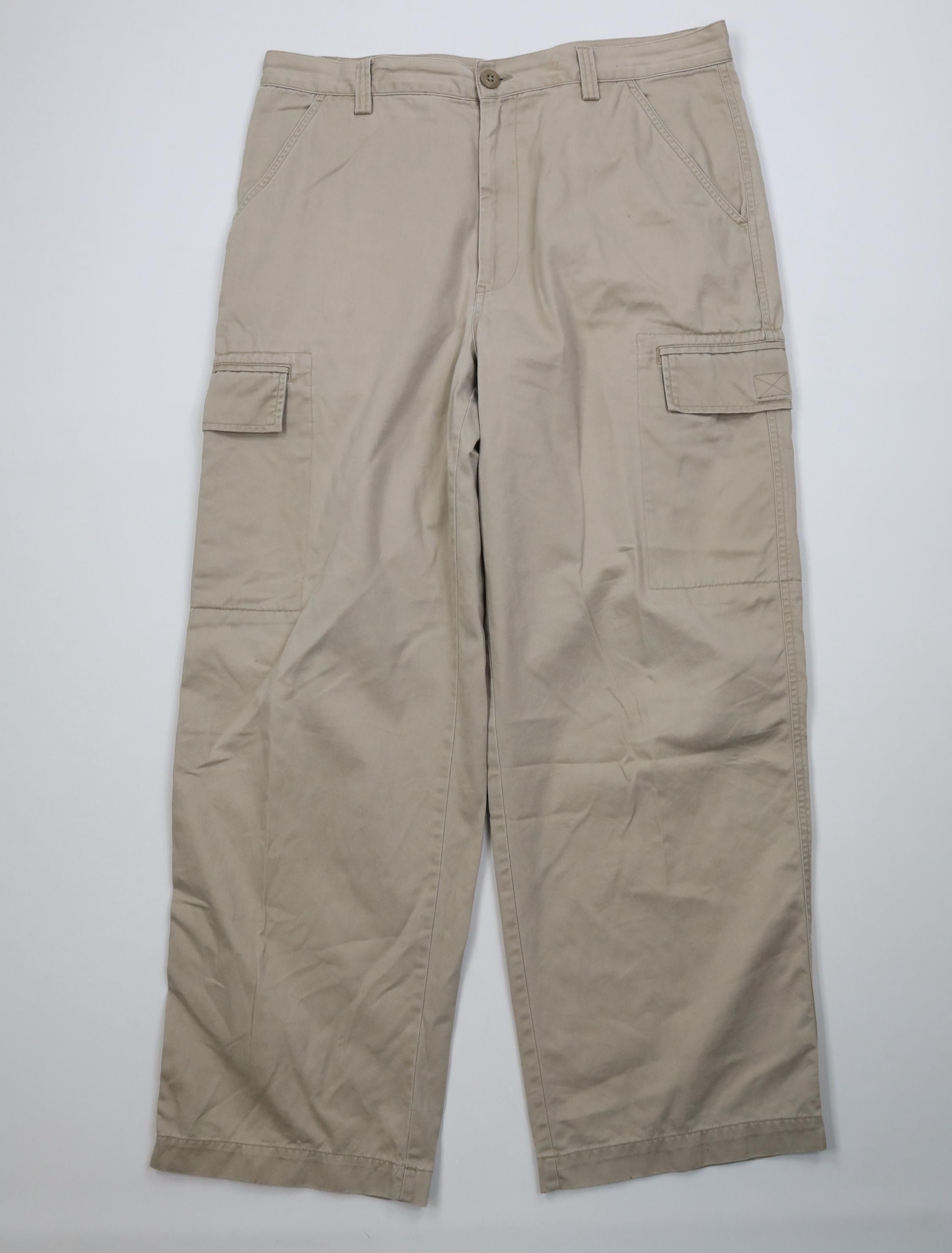Express Vintage Y2K 2002 Express Baggy Wide Leg Cargo Pants Beige Size US 36 / EU 52 - 1 Thumbnail
