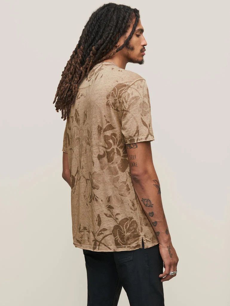 John Varvatos Barrow Fading Floral Burnout Crew. Small Size US S / EU 44-46 / 1 - 4 Thumbnail