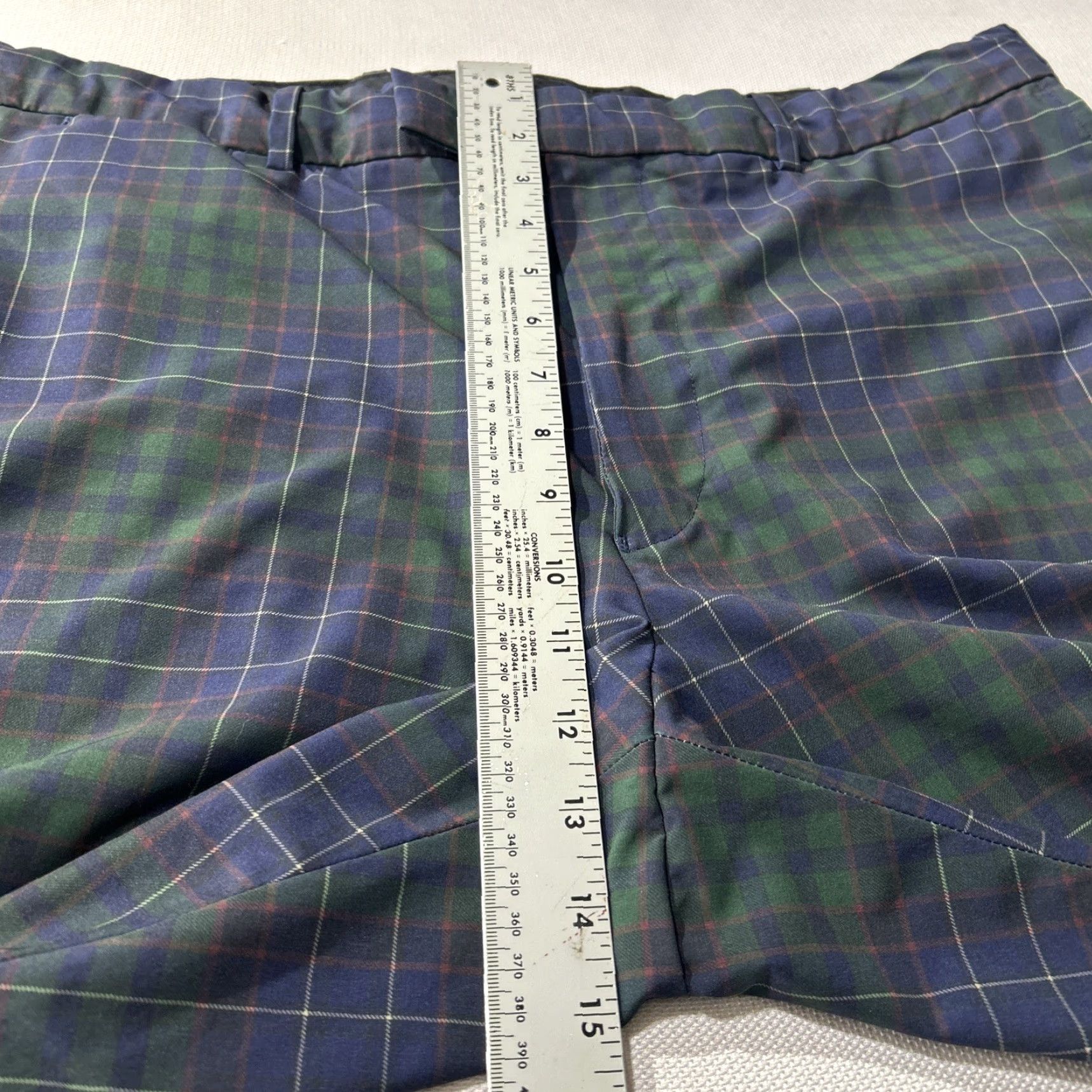 Ralph Lauren Ralph Lauren RLX Shorts Mens 40 Blue Green Tailored Fit Plaid Stretch Golf Chino Size US 40 / EU 56 - 6 Thumbnail