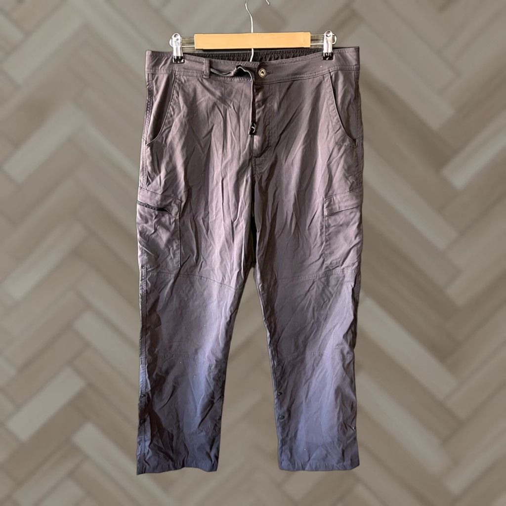 Prana Prana Mens Gray Outdoor Hiking Nylon Cargo Pants Size L Size US 33 - 1 Thumbnail