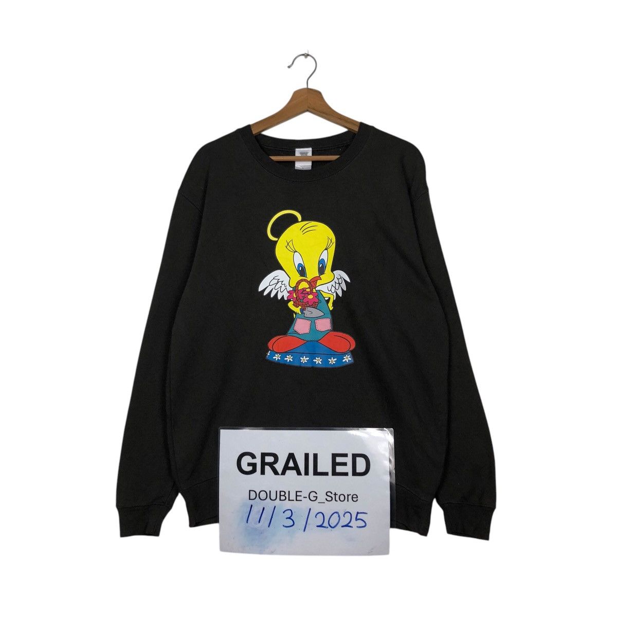 Cartoon Network 📌Vintage Sweatshirt Looney Tunes Big Logo Cartoon Design Size US L / EU 52-54 / 3 - 1 Thumbnail