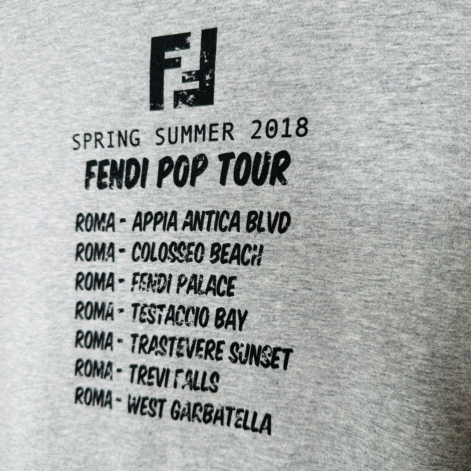 Fendi Fendi Gray Appia Antica Blvd Fendi Roma Tee Bead Sequin L Size L / US 10 / IT 46 - 11 Thumbnail