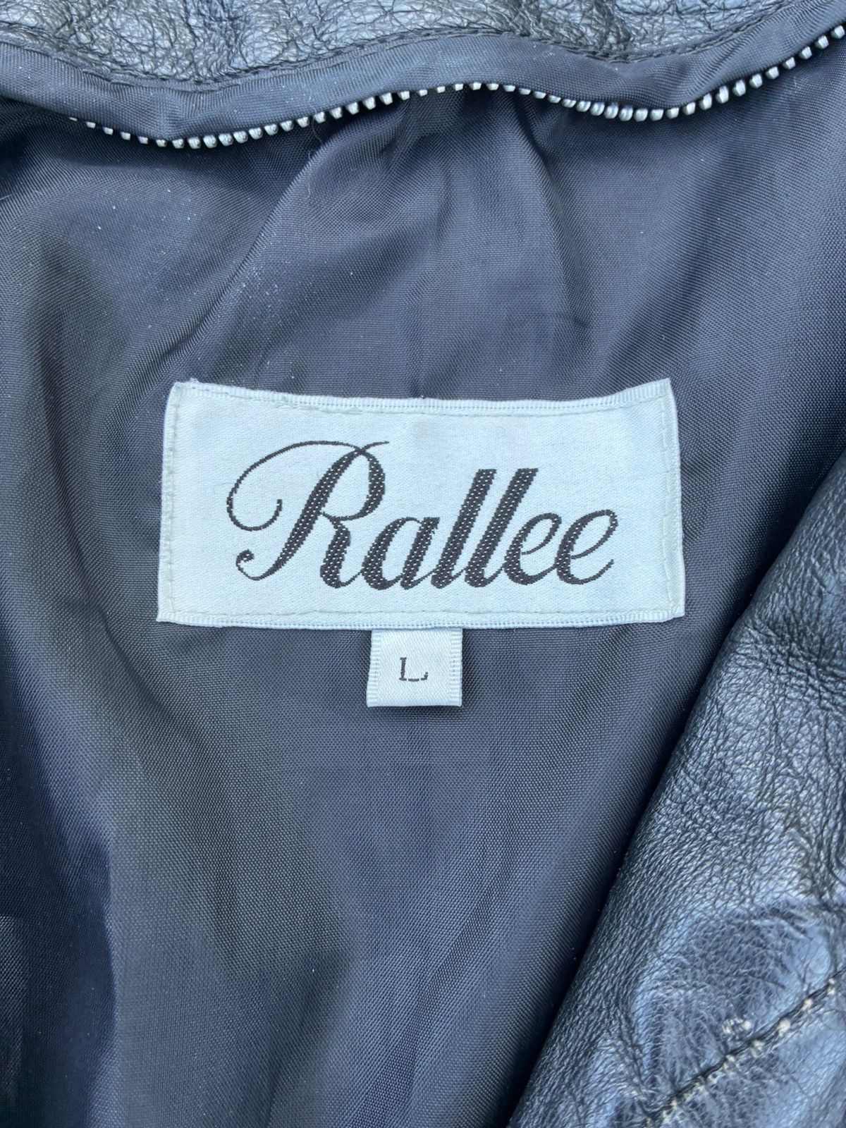Leather × Vintage Vintage y2k chic Rallee black leather overcoat jacket Size L / US 10 / IT 46 - 4 Thumbnail