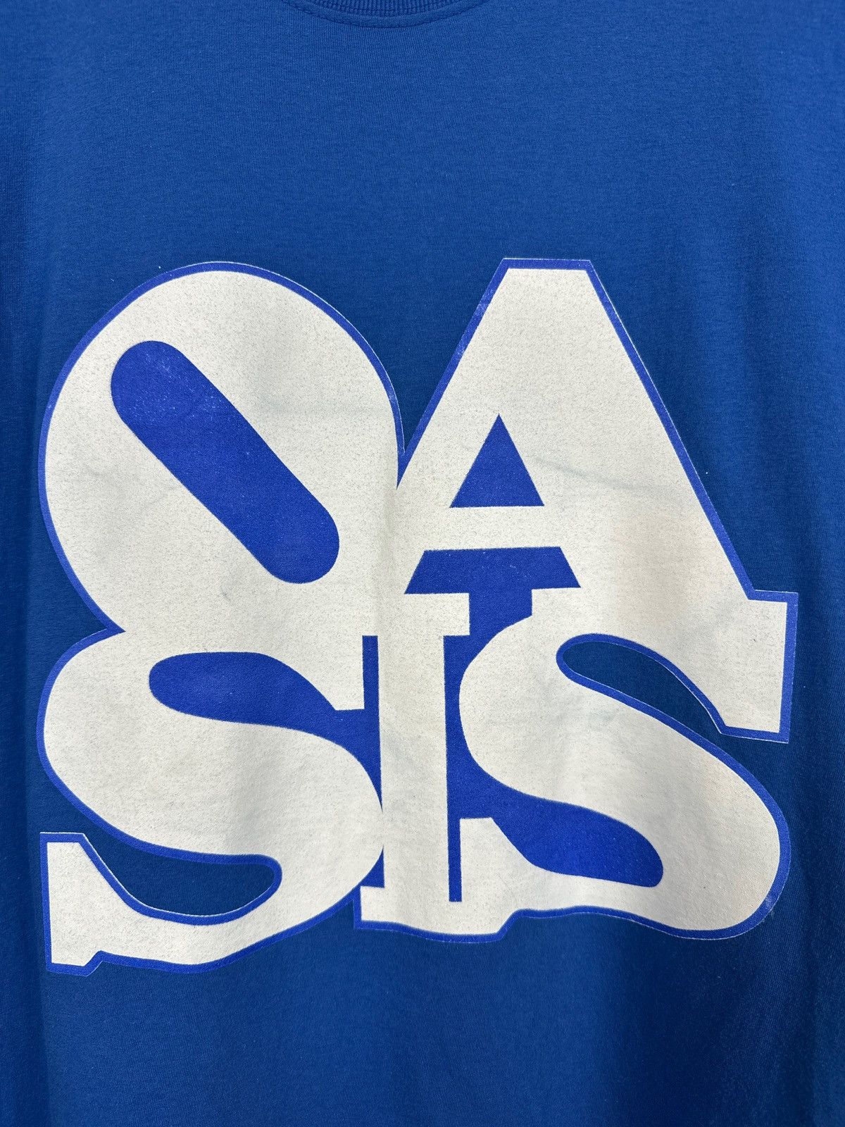 Band Tees 2002 Vintage Oasis Heathen Chemistry Tour Blue Band T-Shirt Size US XL / EU 56 / 4 - 7 Thumbnail