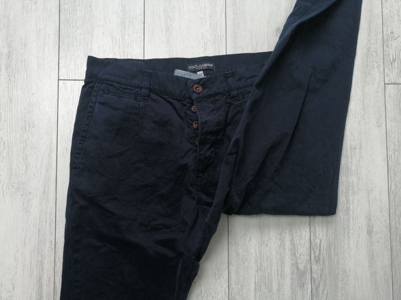 Dolce & Gabbana Men's chinos Dolce & Gabbana dark blue, size IT 44. Size US 28 / EU 44 - 3 Thumbnail
