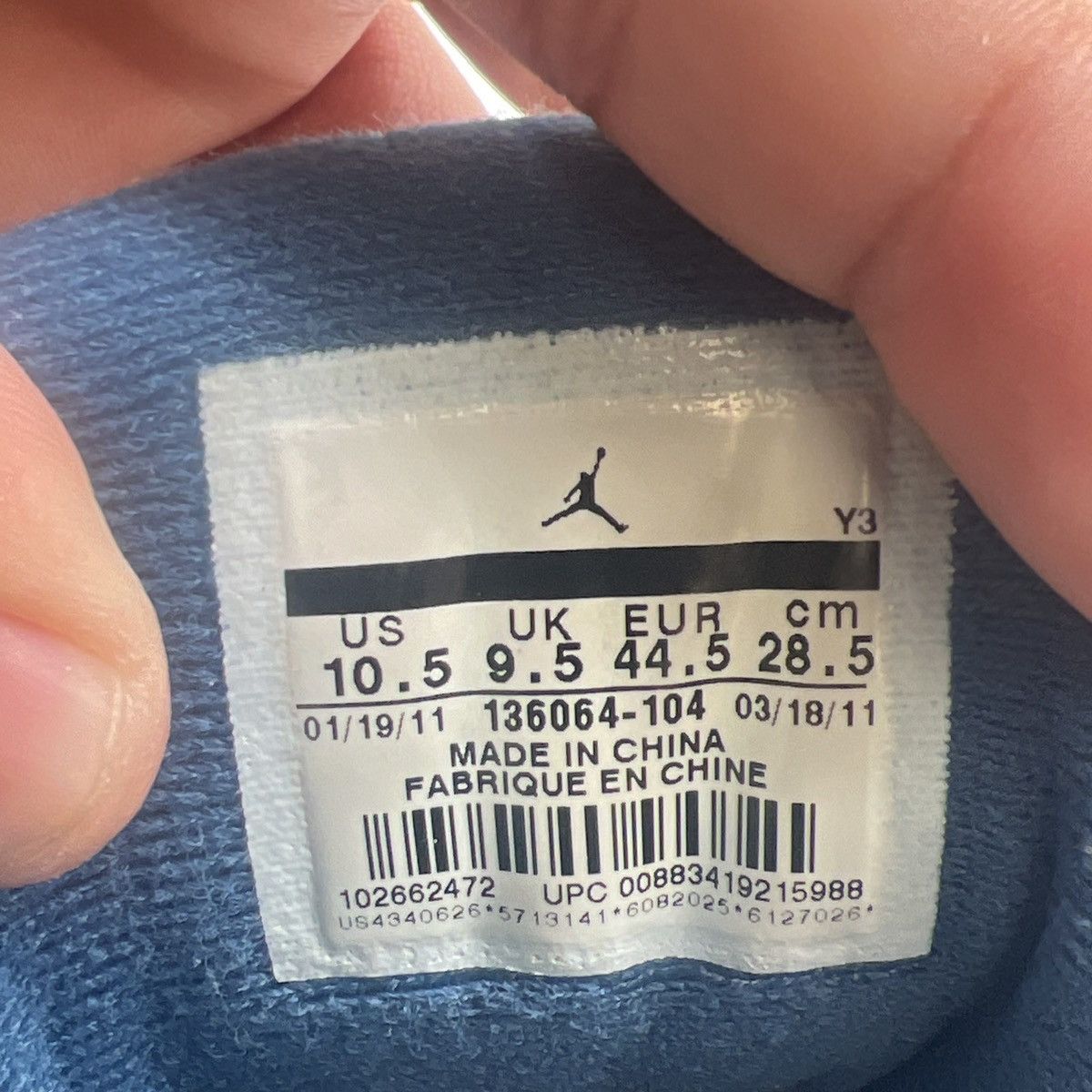 Jordan Brand Air Jordan 3 true blue Size US 10.5 / EU 43-44 - 8 Thumbnail