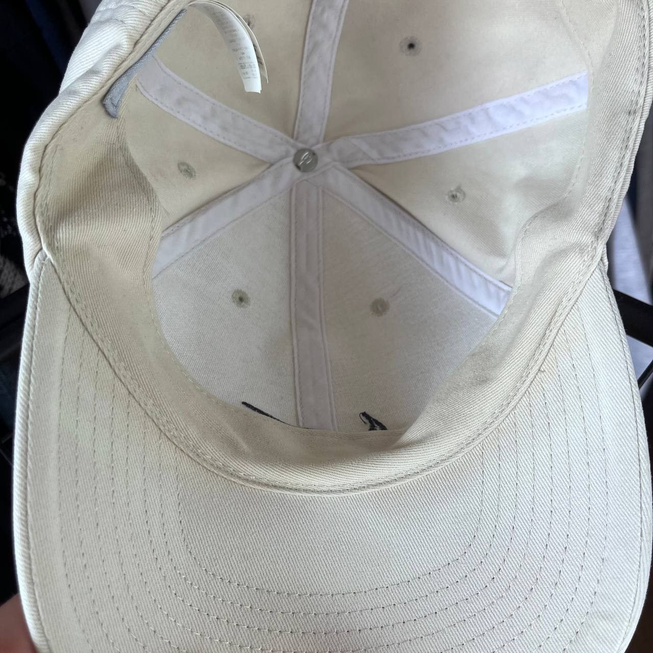 Nike Vintage Nike Faded Distressed Beige Cap Size ONE SIZE - 8 Thumbnail