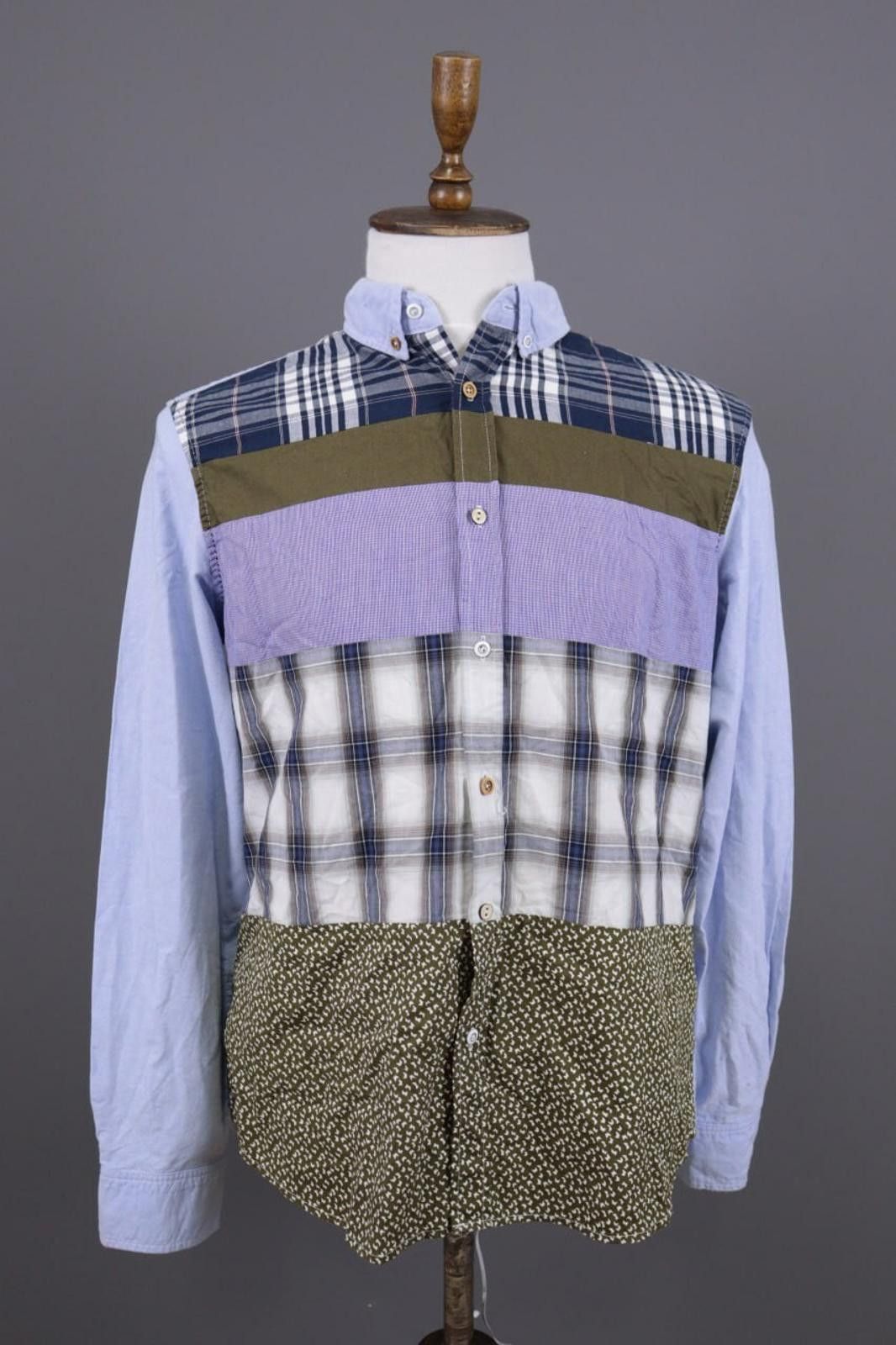 Desigual Desigual Check Designer Blue Button Down Shirt Size L Size US L / EU 52-54 / 3 - 1 Thumbnail
