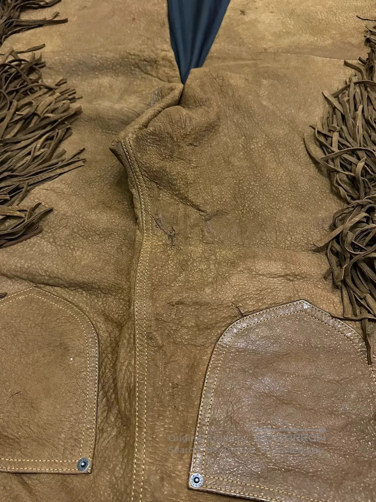 Vintage vintage 90s western fringe leather pants. Size US 28 / EU 44 - 6 Thumbnail