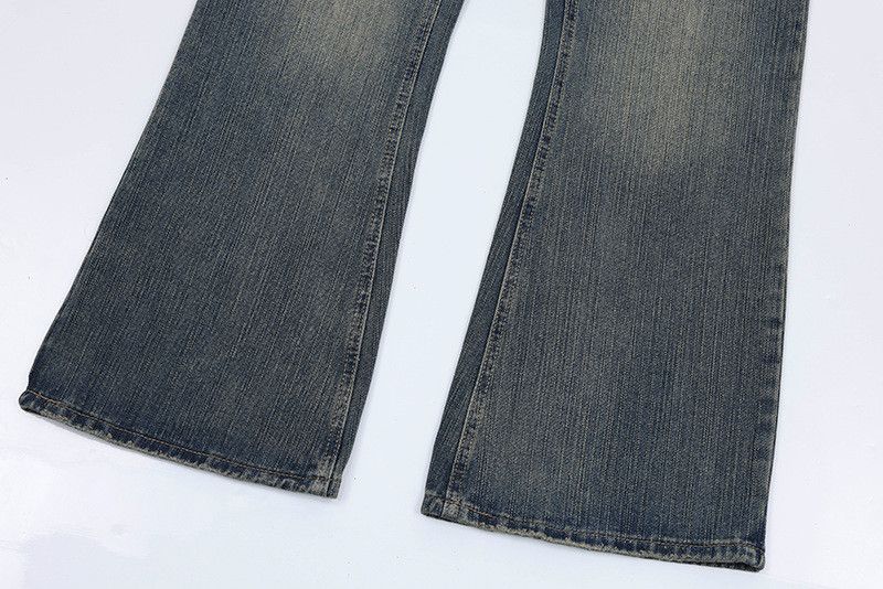 Jean High street retro washed distressed wide-leg jeans for men Size US 32 / EU 48 - 4 Thumbnail
