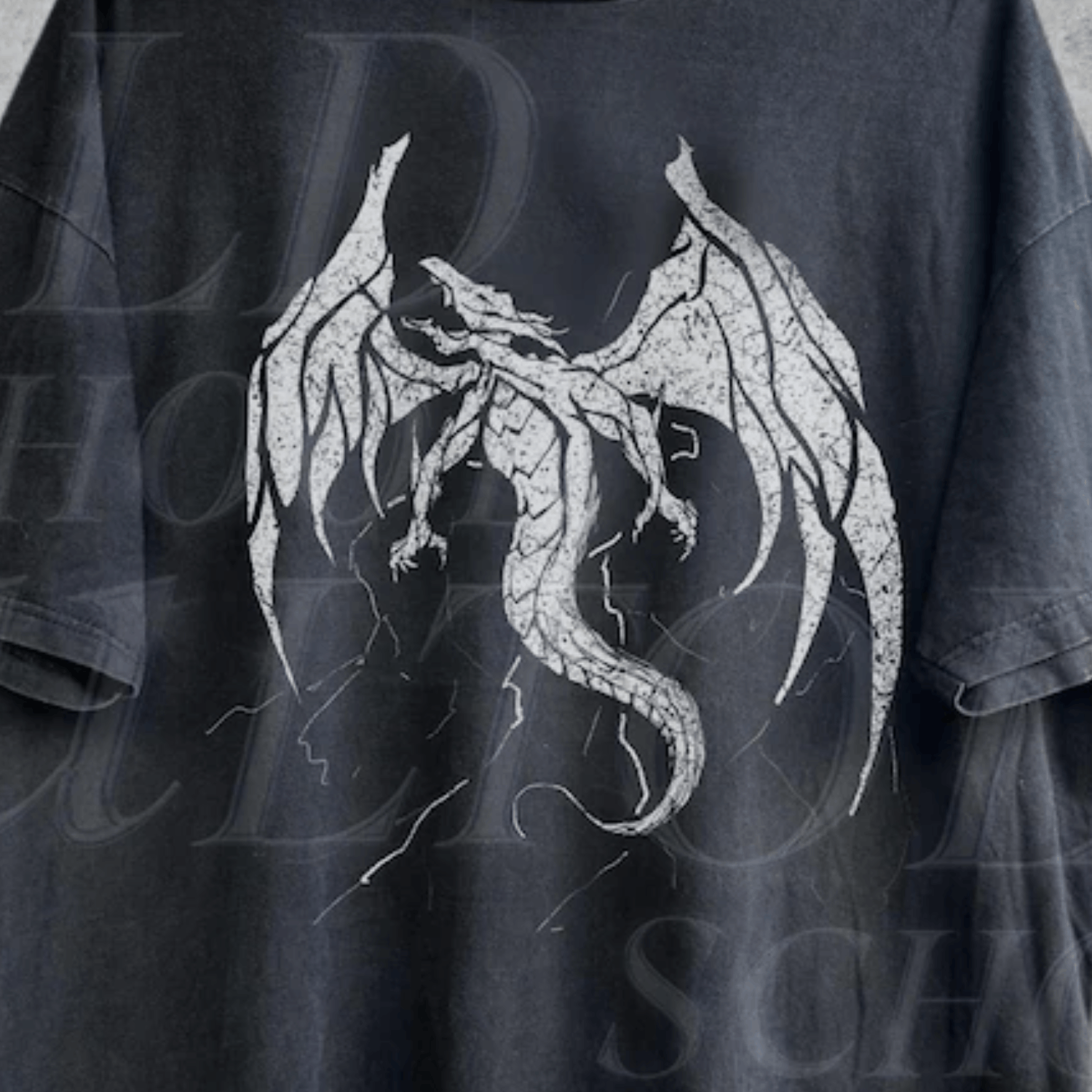 Japanese Brand × Vintage Dragon Grunge Vintage Graphic T-Shirt, Fantasy Horror Shirt Size US M / EU 48-50 / 2 - 2 Thumbnail