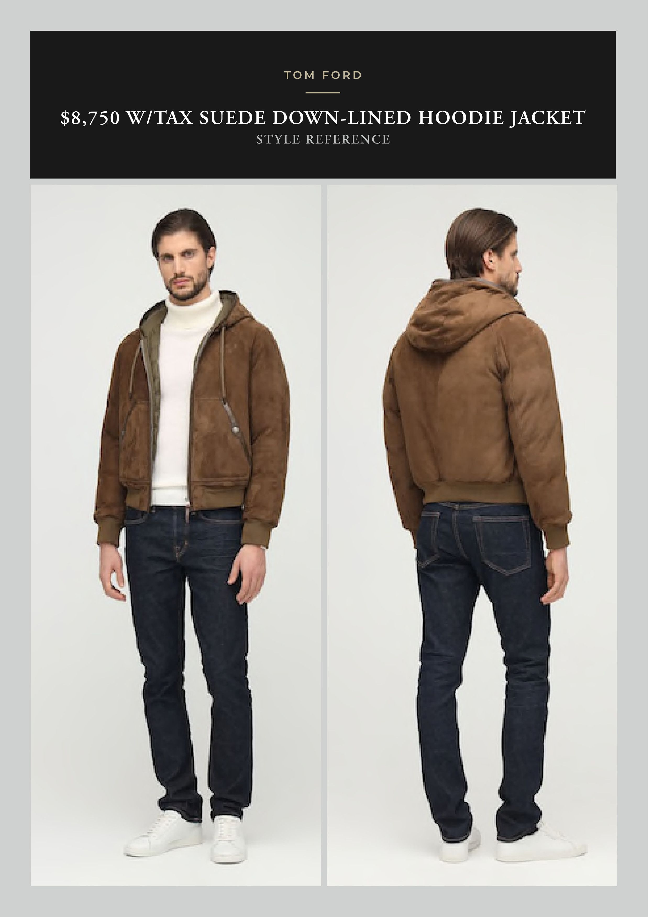 Tom Ford The Ultimate Rare $8,750 w/tax Leather Accent Suede Hoodie Size US M / EU 48-50 / 2 - 10 Thumbnail