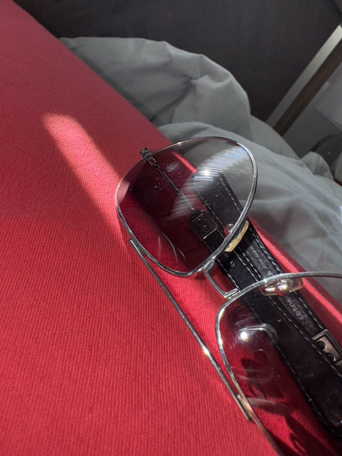 Chrome Hearts ARCHIVE Chrome Hearts Glasses "JOJO" - Rare Black Leather Size ONE SIZE - 9 Thumbnail