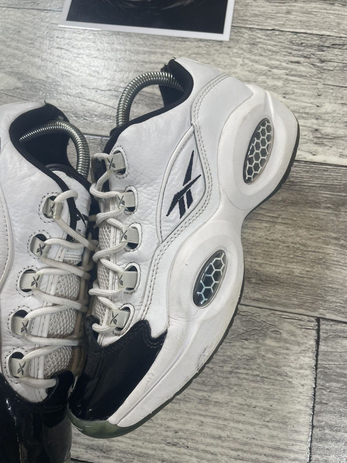 Reebok Rare Vintage Reebok Question Low Patent Blck White Size US 8 / EU 41 - 3 Thumbnail