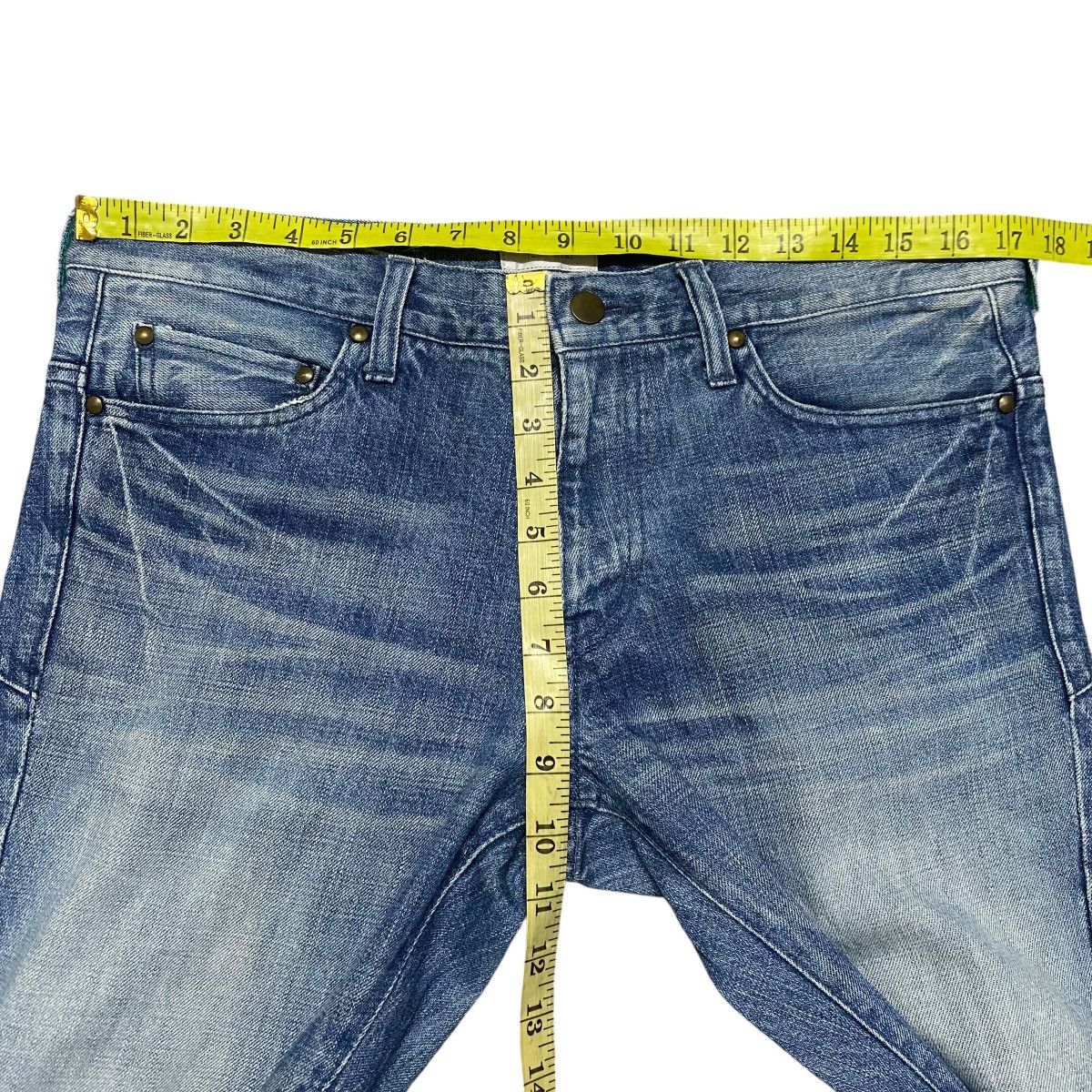Japanese Brand ICHI MIRI Blue Denim Jeans Size US 33 - 16 Thumbnail