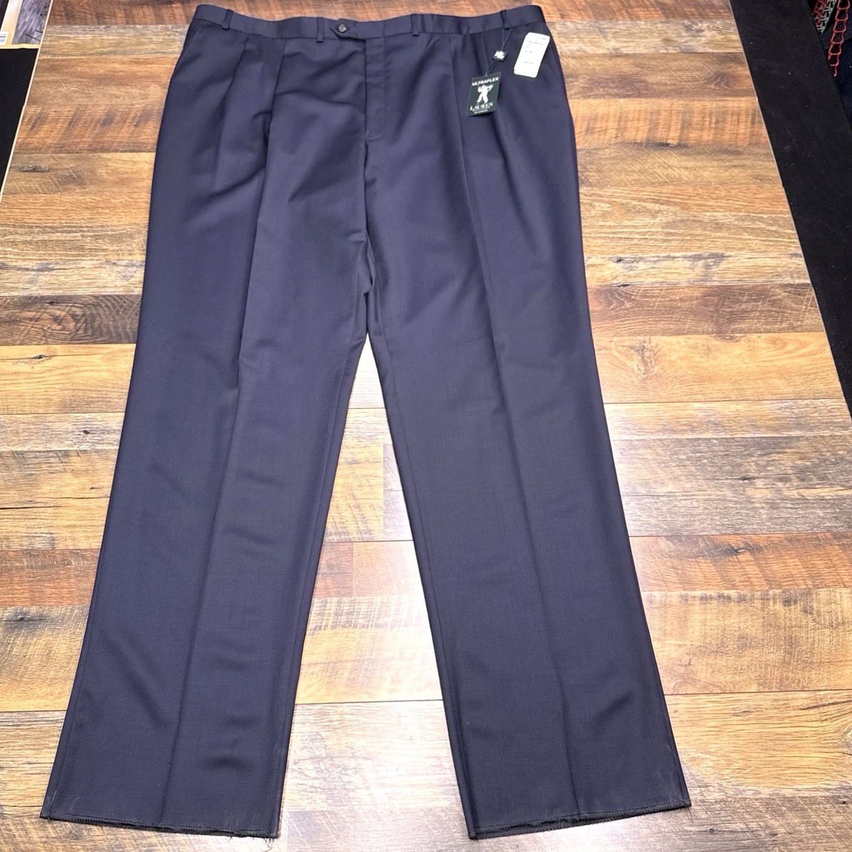 Ralph Lauren Lauren Ralph Lauren Mens 48W Navy Wool Dress Pants Suit Seperate Ultraflex New Size 48R - 2 Thumbnail