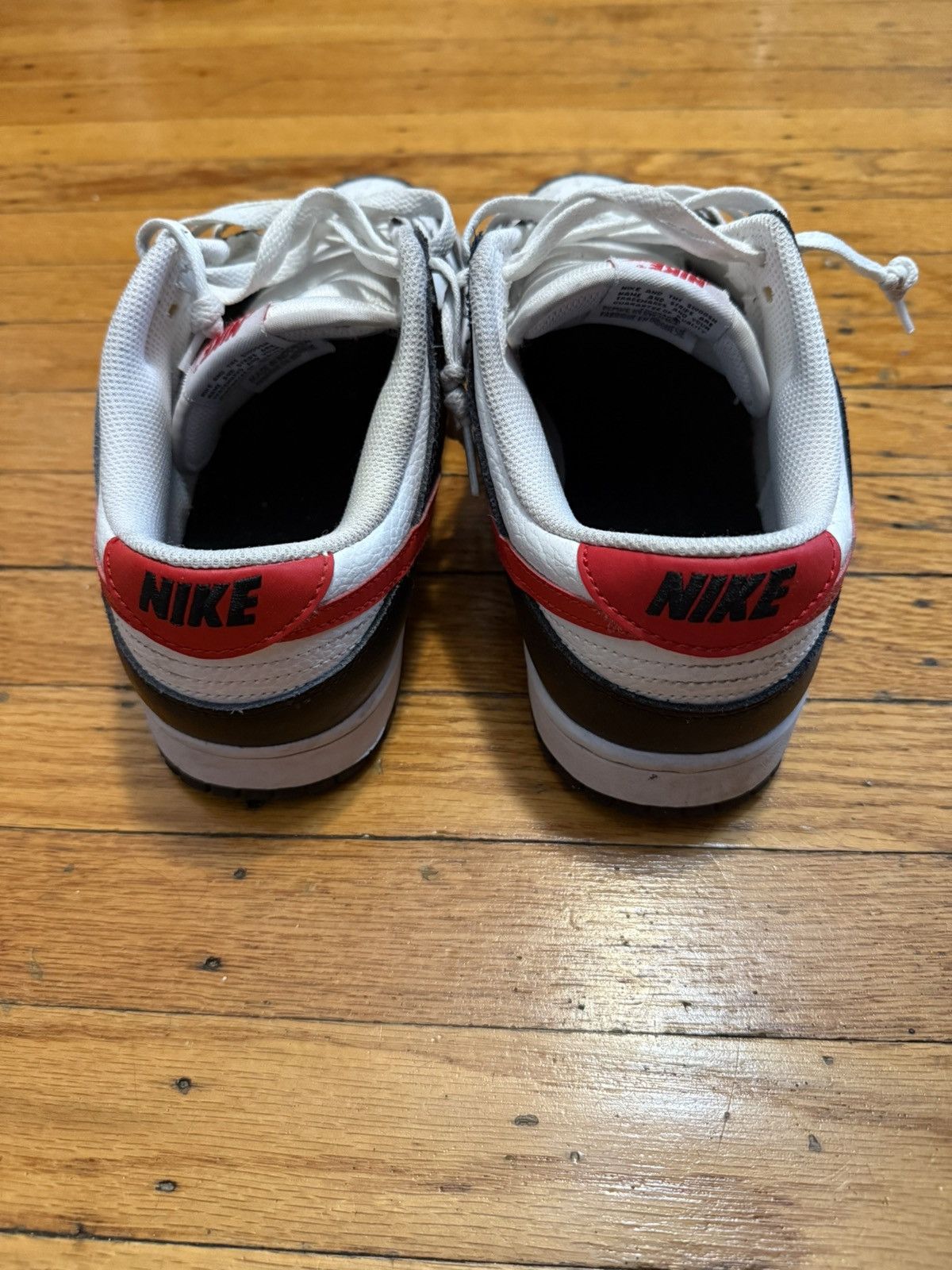 Nike Nike Dunk Low ‘Black White Red’ Size US 11 / EU 44 - 4 Thumbnail